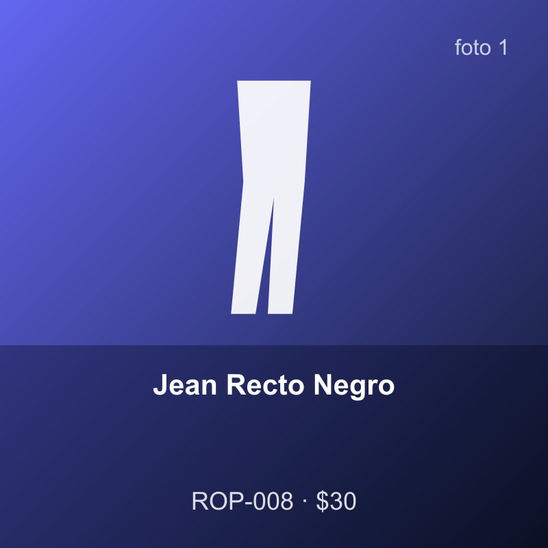 Jean Recto Negro